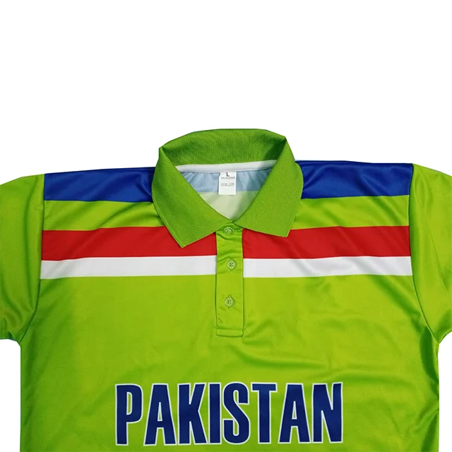 Customized High Quality Sublimation Cricket Shirt Sportswear 100% Polyester with customized Designs 1992  Pakistan cricket shirt