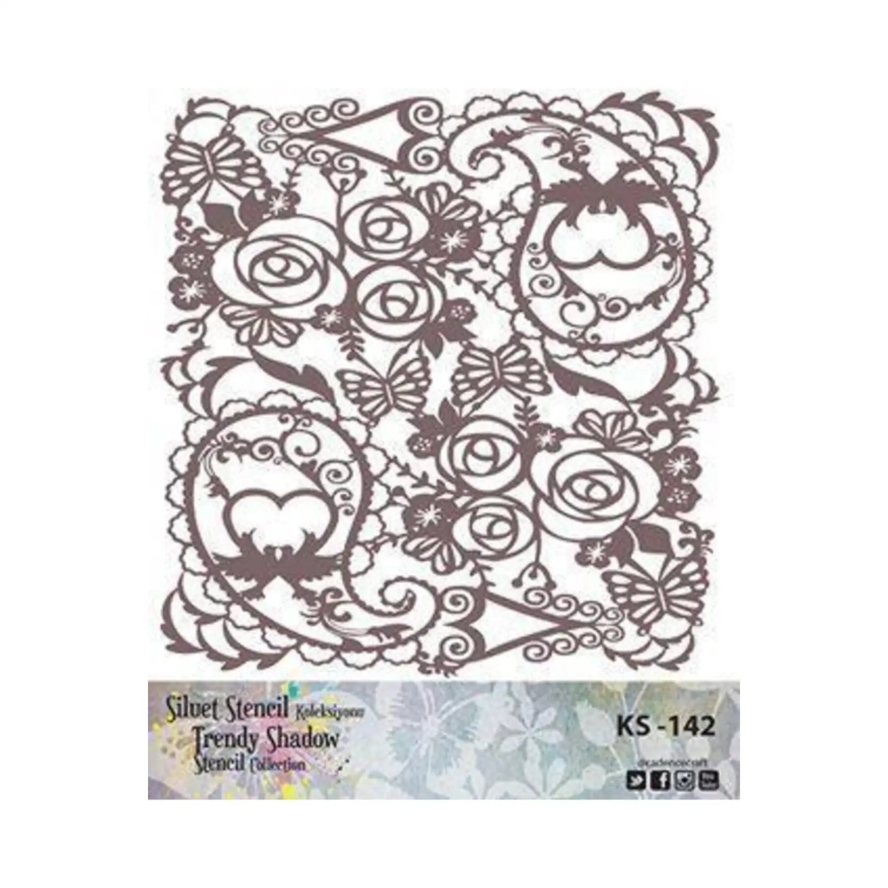 Silhouette (KENARSIZ) Stencil Ks-142