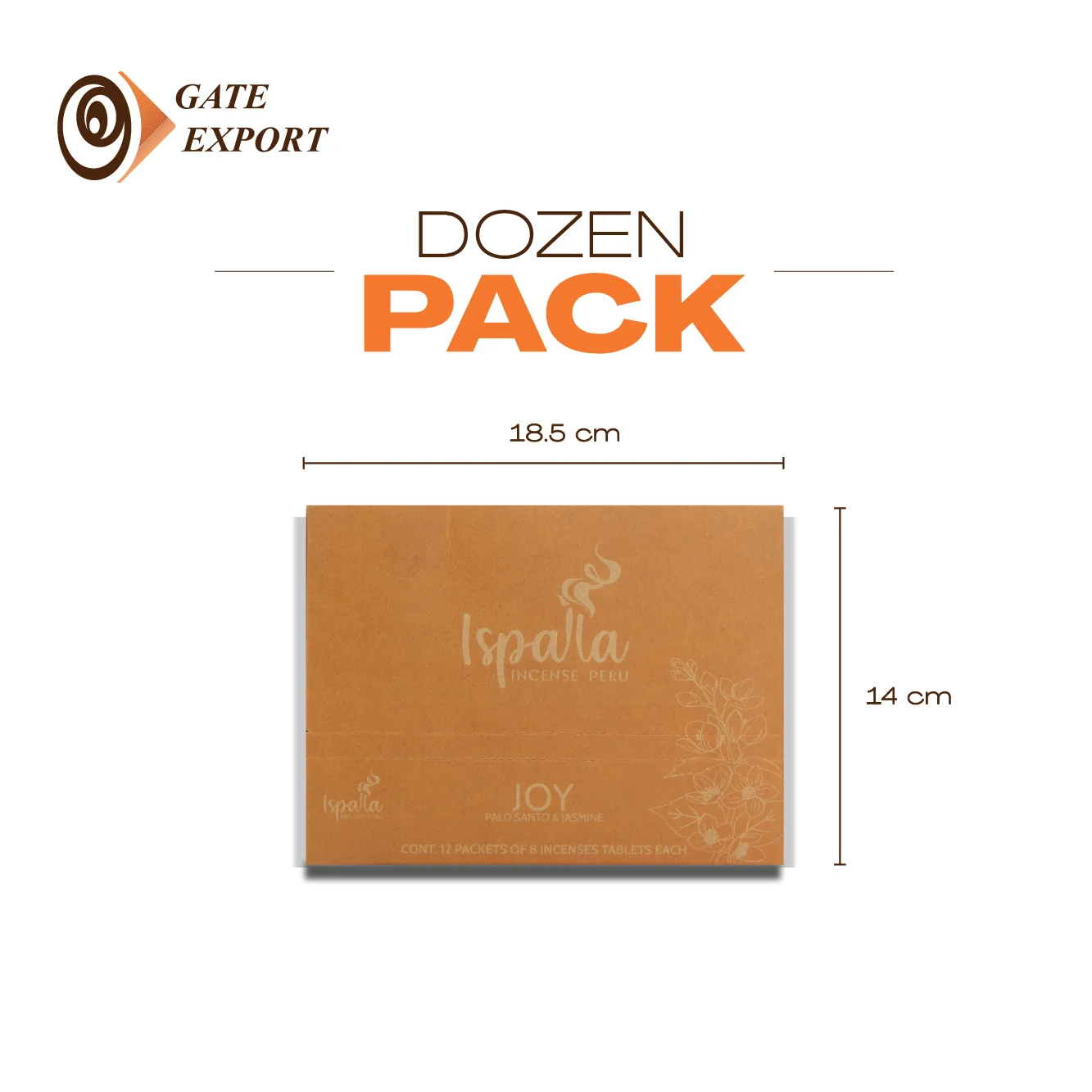 Ispalla Joy Natural Incense Tablets Organic Jasmine Scent Wood Resin Seed Material Therapeutic Aromatherapy Pack from Peru