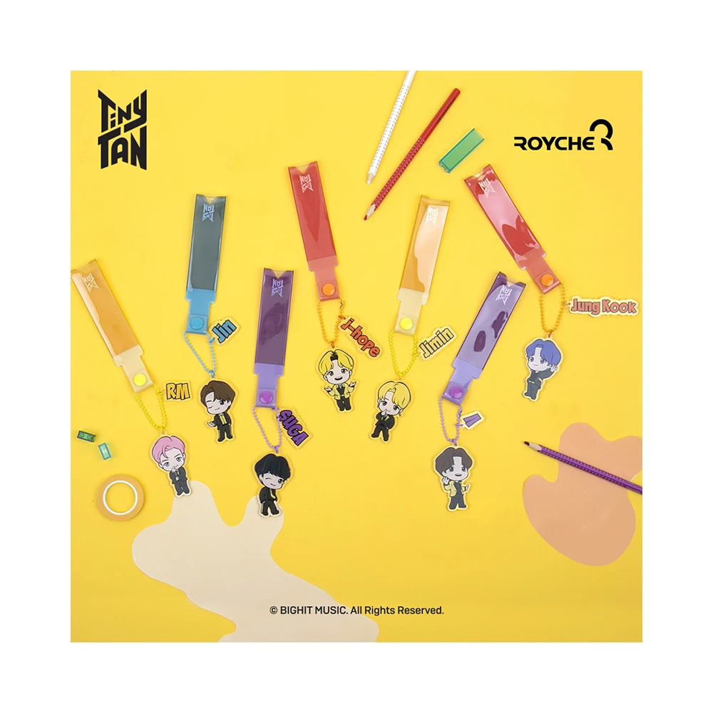 BTS Tiny Tan Butter Acrylic Strap Keyring Various uses as it has a strap and hook that can be hung on the hand