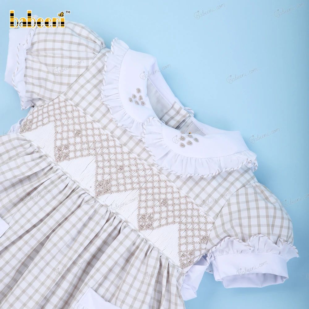 Платье Caroline с узором оптовая продажа платья узором-BB3142 геометрической формы для девочек сделанный вручную детей