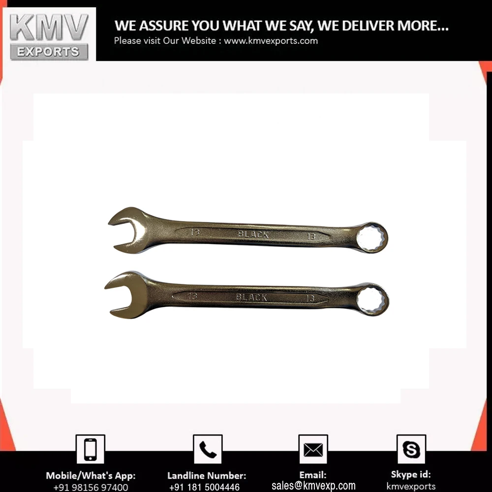 13mm Full Polished Combination Wrench Spanner Set Hand-Power Carbon Steel with Plastic Material Box Packaging