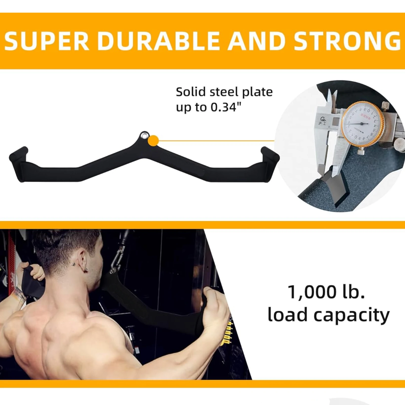 lat pull down bars v bar T bar attachments gym equipment attachments Set Back Strength Training Handle Grips for Cable Machine