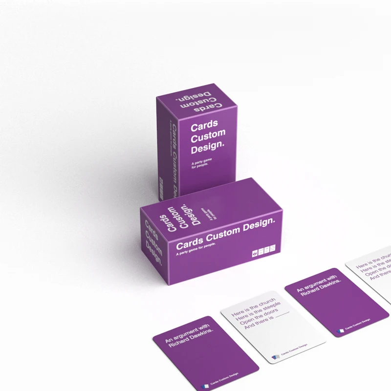 Good Quality Material Card Printing Manufacturer Custom Party Playing Family Card Game for Adults