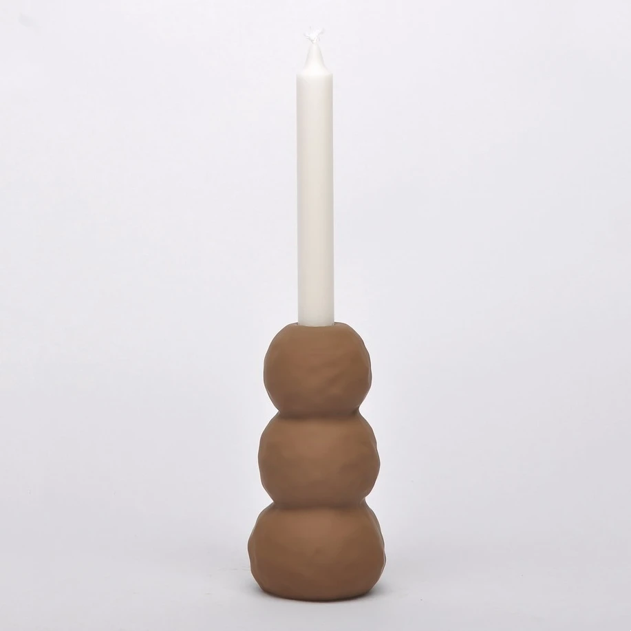Creative Living Room Home Decor Candle Holder Matte Candle Stand Ceramic Candlestick Holder for Wedding Decorations