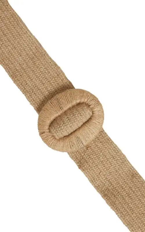 Stylish Wide Straw Jute  Waist Belt