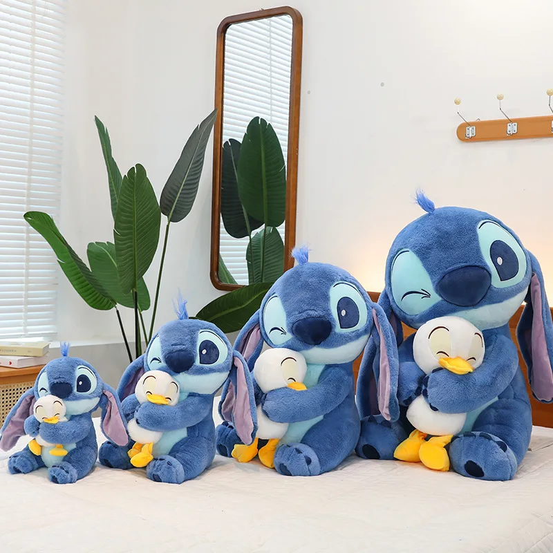 Duck stitches plush toy cute cartoon stitches doll interstellar hot sleeping pillow girl gift arcade claw machine