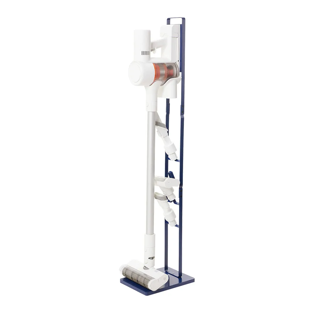 Blue Vertical Vacuum Cleaner Storage Stand Metal Iron Rack for Bathroom Use Standing Type