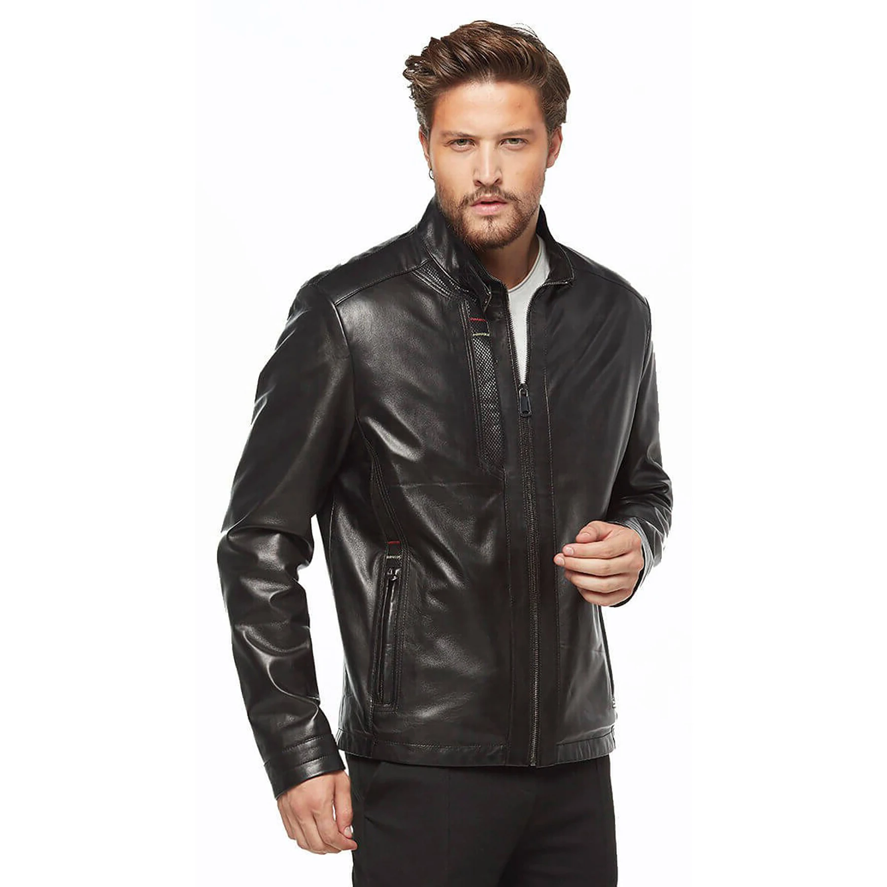 2023 Custom Best Price Custom Men Fashion Leather Jacket Made In Pakistan Fashion Leather Jacket