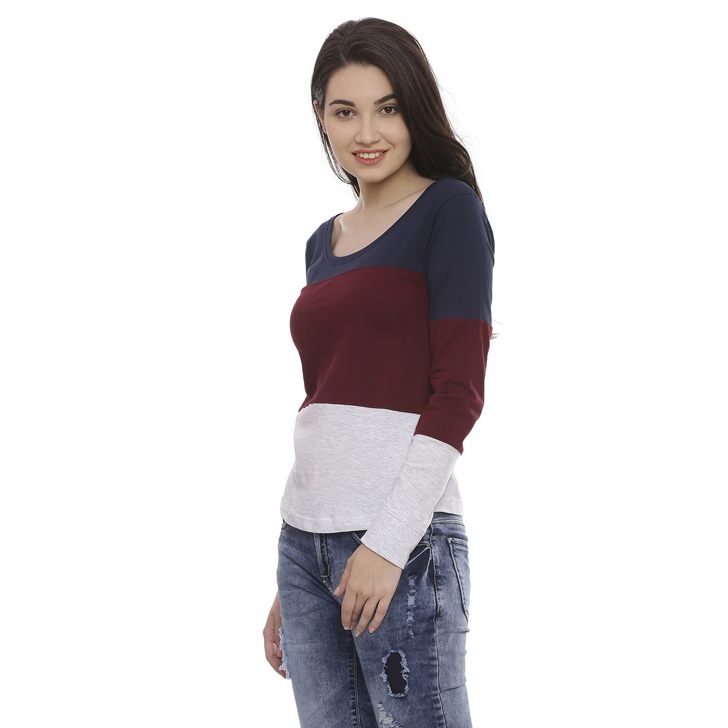 Direct Manufacturer Price High Quality Breathable Blank Cotton Cute long Sleeve Women T shirt Made In Vietnam