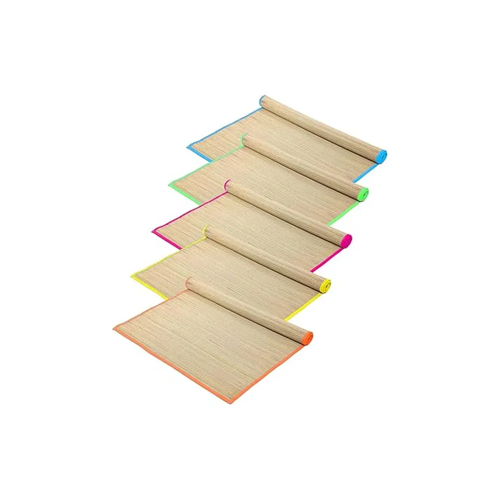 Outdoor Extra Large Cotton Straw Beach Mat Natural Material Foldable Straw Beach Mat Lightweight Straw Beach Mat