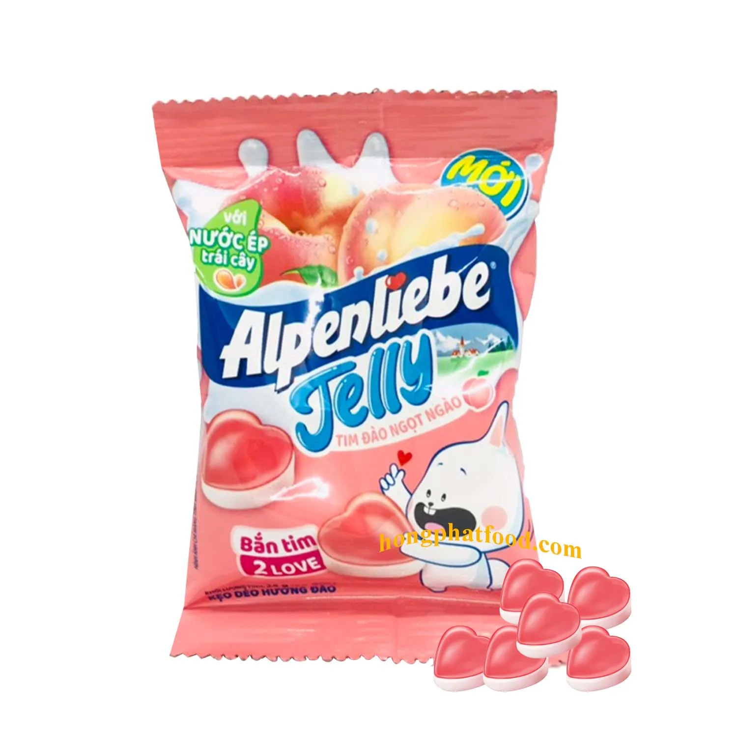 Exporter Alpenlieb.e soft Candy peach flavour bag 24g sweet gummy candy jelly candy with fruit juice Confectionery from Vietnam