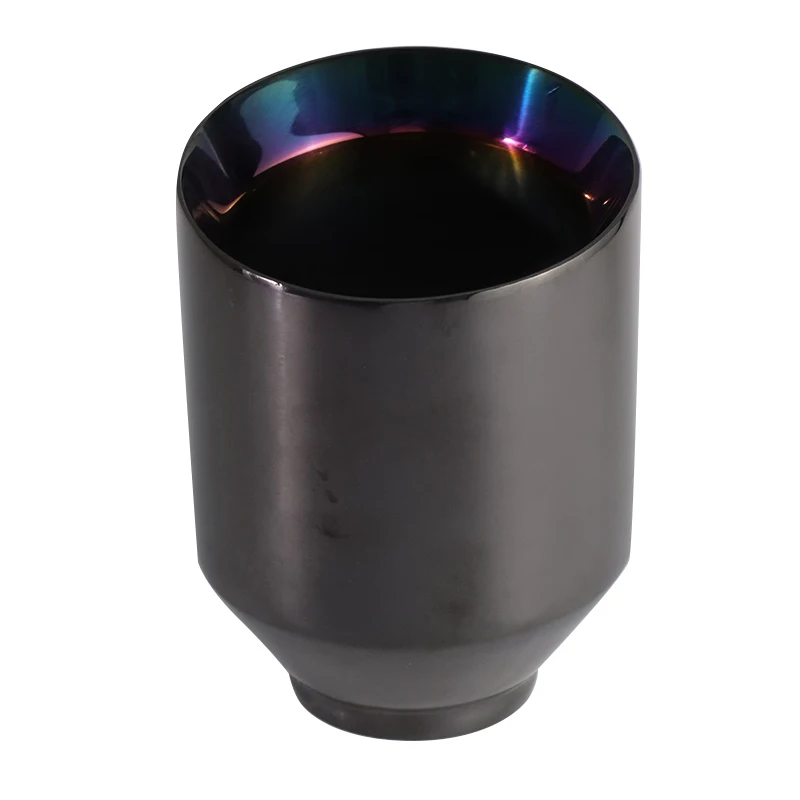 High performance stainless steel black titanium color  car spare single tailpipes exhaust tips