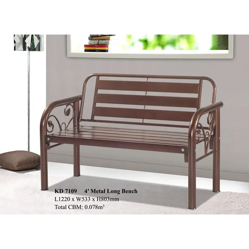 Malaysia Manufacturer Modern Metal Domica KD-7111 Antique Brown Living Room Sofa Set 7 Seater and Table