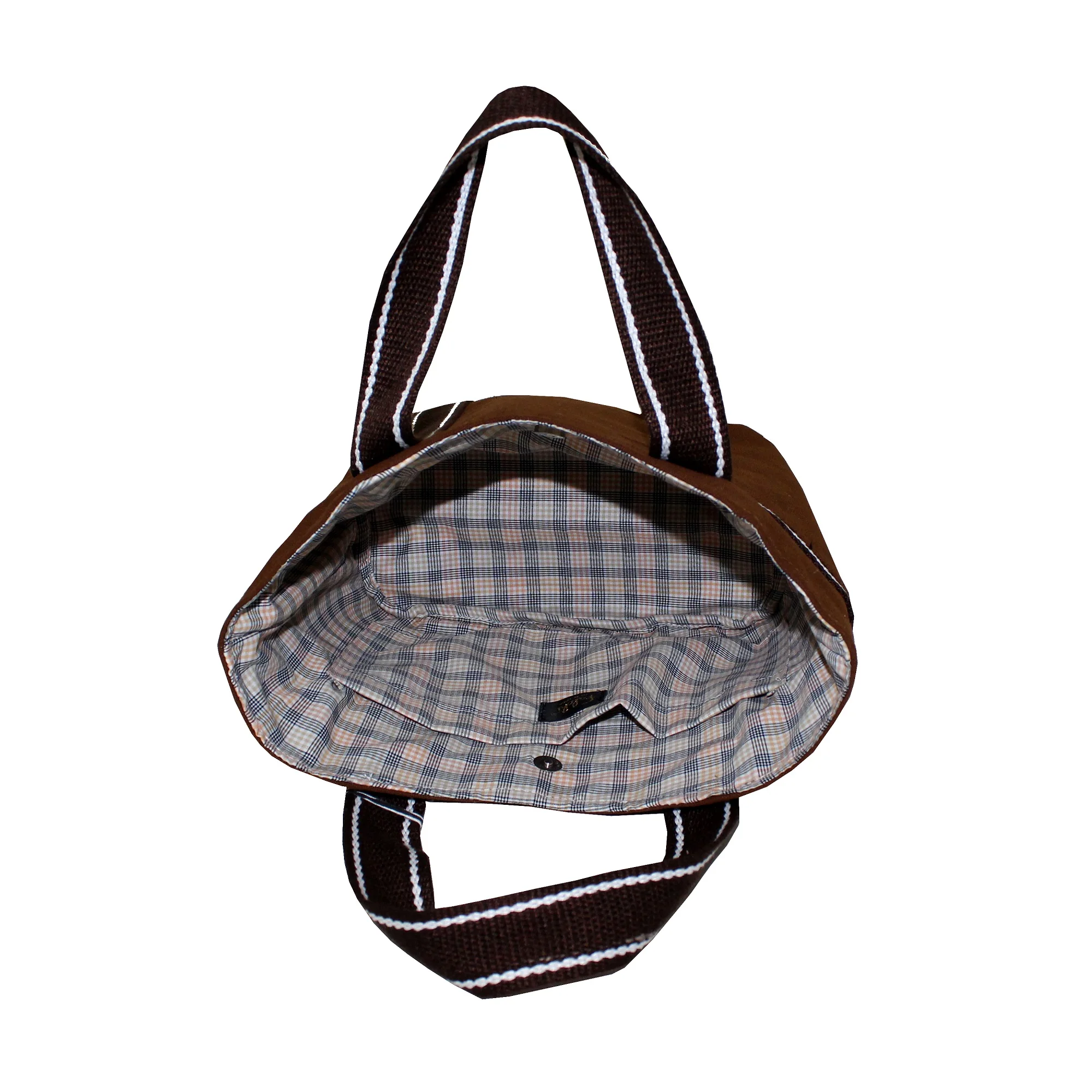 2024 Eco Friendly Cotton Custom Logo Canvas Tote Large Size Fashionable Shopping Bag Reusable Brown Color Cosmetic Bag For Women