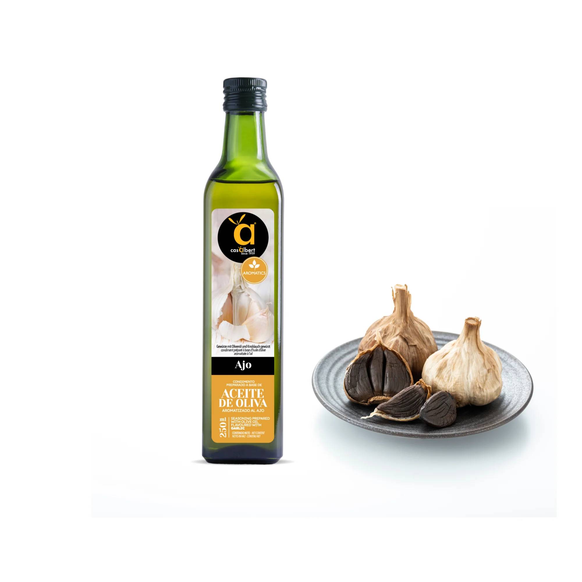 High Quality Olive Oil Casalbert Olive Hair Oil Price Affordable Flavored With Garlic  250 Ml For Dressing Made In Spain