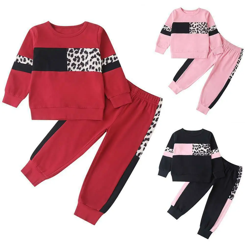 Kids Baby Girl Tracksuit Set Long Sleeve Top Pants Casual Outdoor Outfit Clothes