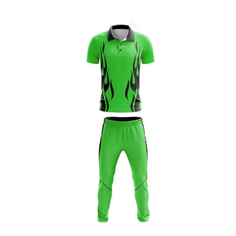 Customized Logo Sublimated Cricket Uniform Short Sleeves Cricket Team Uniform 100% Polyester sublimation uniform
