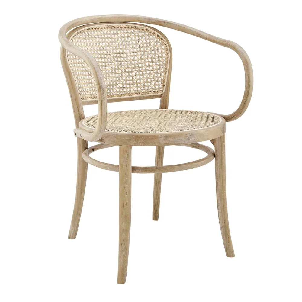 Viet Nam high quality top selling natural handmade wood and rattan arm chair dining chair for kitchen room for kitcby Lac Viet