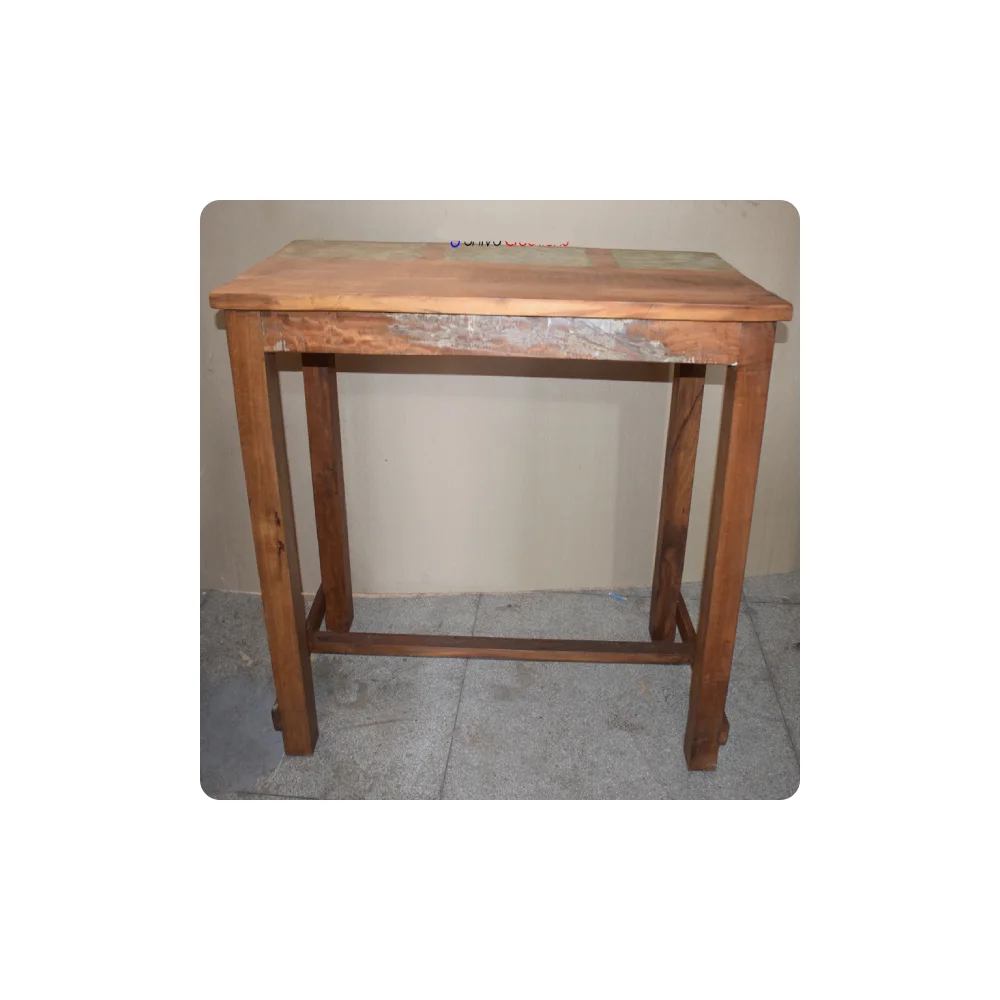 Reclaimed Wood Restaurant Hotel Cafe Furniture Pub Tall Bar Table Custom Bar Table Bar Height Table