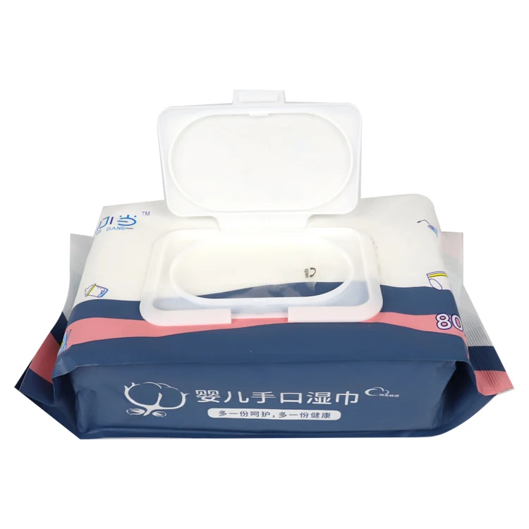 China Manufacturer High Quality Wholesale 80pcs Private Labels Plain Baby Wipes Disposable Wet Towels