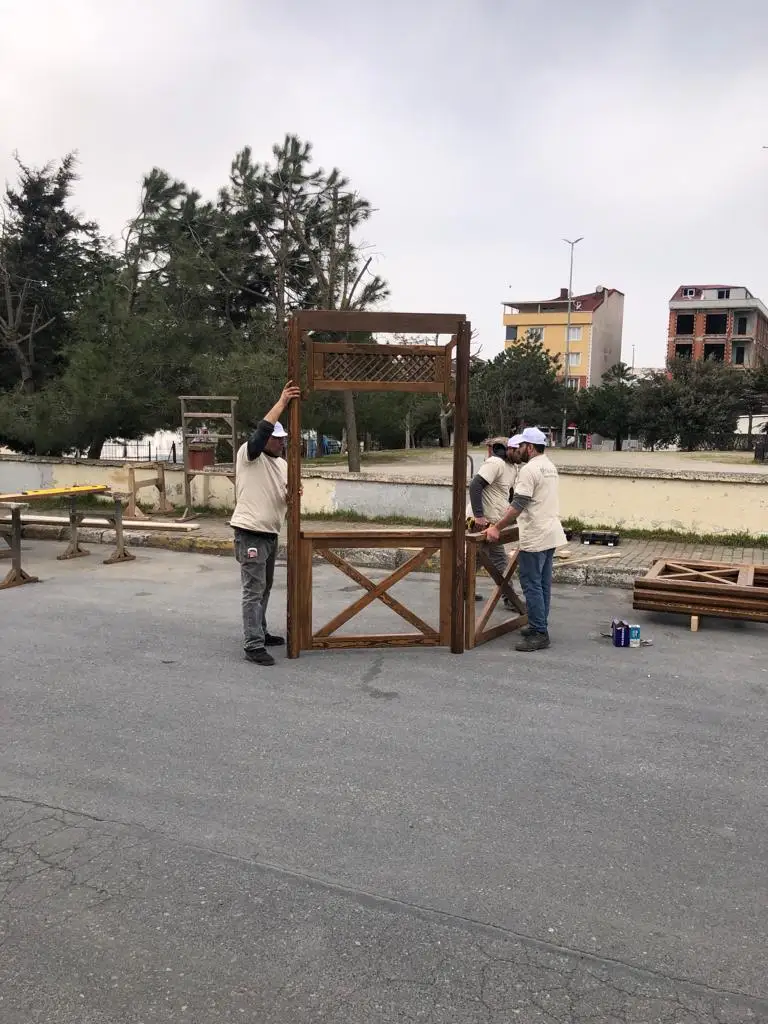 Made in Turkey! High quality outdoor gazebos from pine  or beech tree with roof having long life made in Turkiye iroko gazebos