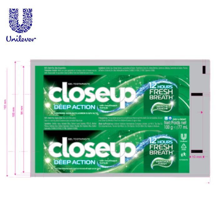 Close Up Toothpaste Menthol Fresh Teeth Whitening Closeup Toothpaste 60x100g Made In Vietnam Wholesale