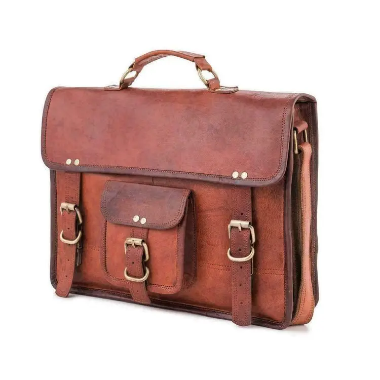 Сумка-мессенджер из натуральной кожи для ноутбука ручной работы, портфель на плечо для повседневного использования для профессиональных мужчин и женщин, безопасный для ноутбука по хорошей цене