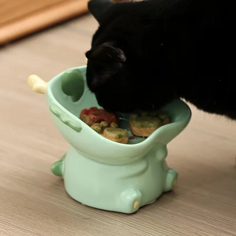 XINGYE Elevated Ceramic Pet bowl Custom Desgin Dog and Cat animal shape pet food drinking bowls and feeders on stand