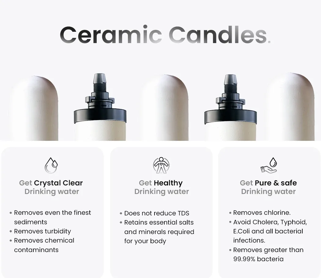 Super Selling Spirit 7 inch Ceramic Filter Cartridges with Activated Carbon Granules For Stainless Steel Drinking Water FIlter