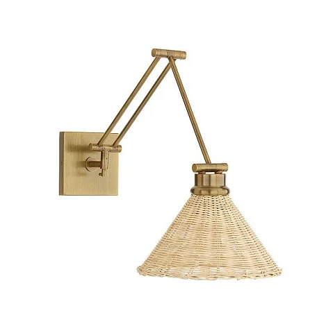 Hot sale wall Lamp Rattan wall Lights with Handmade rope Woven shade for Home Decor Light Fixtures for home decor