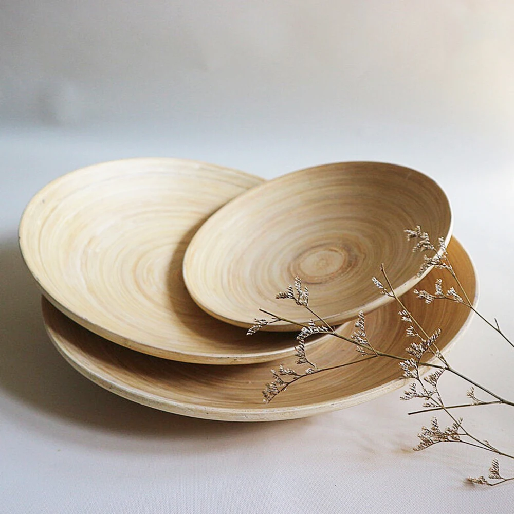 Wholesale Vietnam Bamboo Plate 3 Sizes | Unique Elegant Dishes for Food and Snacks, Dinning and Wedding Party