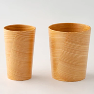 High Quality Wooden Cups Beer Glasses Handmade Japanese Traditional Craft Oodate-Magewappa Coffee Tea Mugs