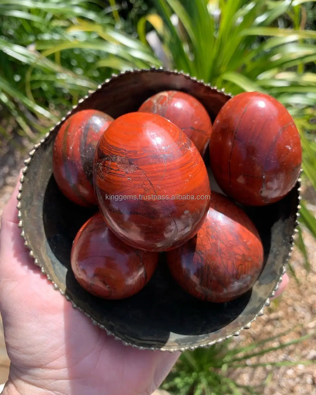 Highly Polished Red Jasper Stone Eggs Crystal Wholesale Energy Natural jasper Quartz Vaginal Massage Yoni Egg For Sale