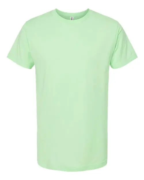 Bright Mint Green Solid Color T Shirts 145 gsm Standard Weight T-Shirts 2022 Unisex Fine Jersey T Shirt - Neo Mint