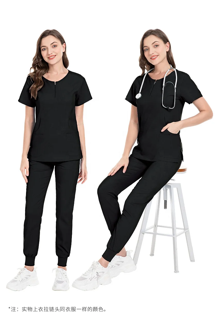 2023 Wholesale New Doctor Hospital Uniform Sets Womens Jogger Set Best Selling Spandex Breathable Female Medical
