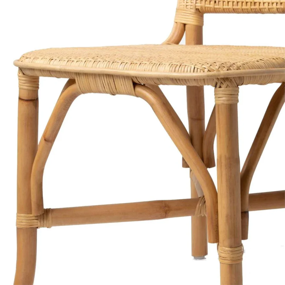 New design handwicker rattan dining chair elegant furniture for kitchen Boho style wholesale from Vietnam artisans