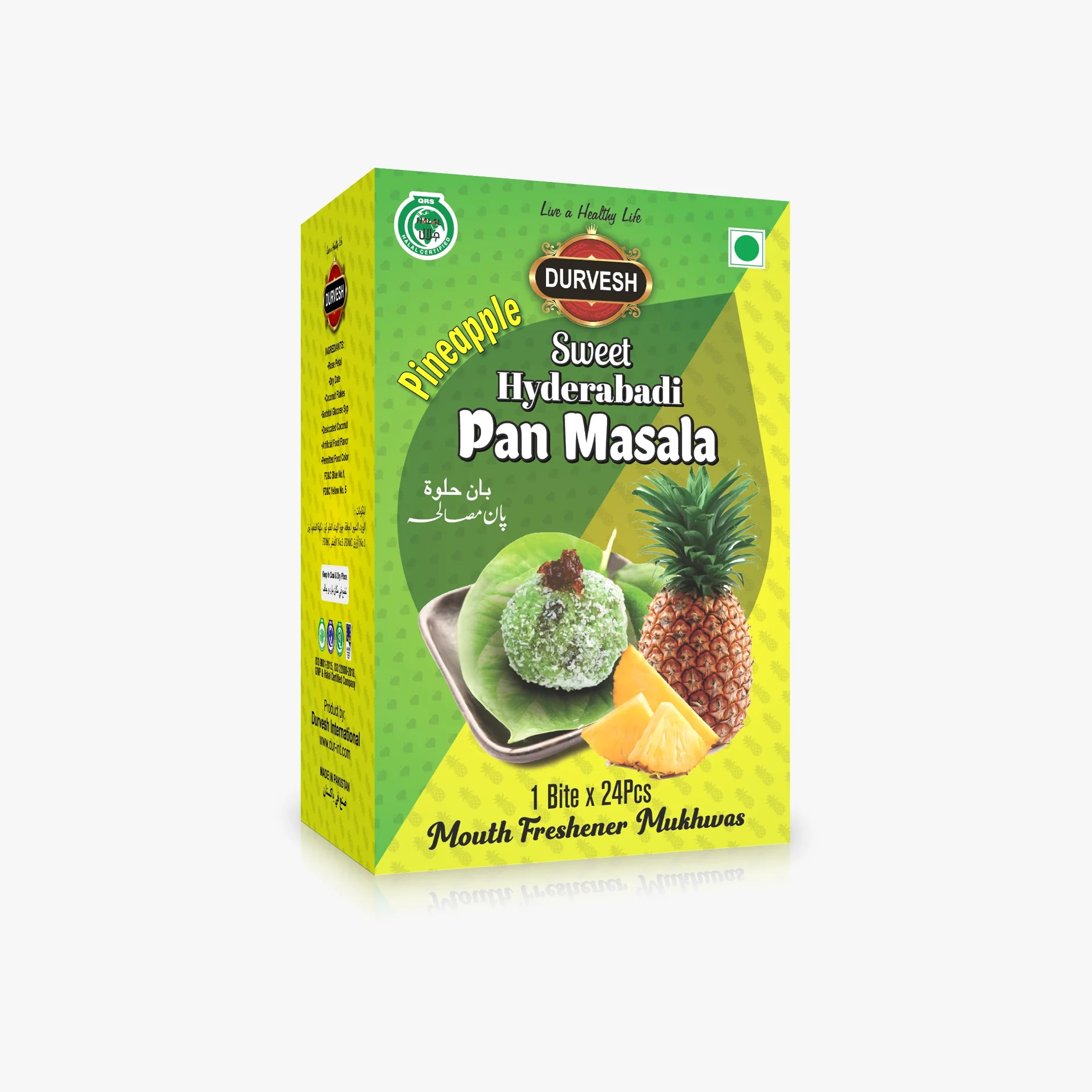 2024 Hot Sale Durvesh Sweet Hyderabadi Pan Masala Pineapple flavour Mouth Freshener Mukhwas Exporter From Pakistan