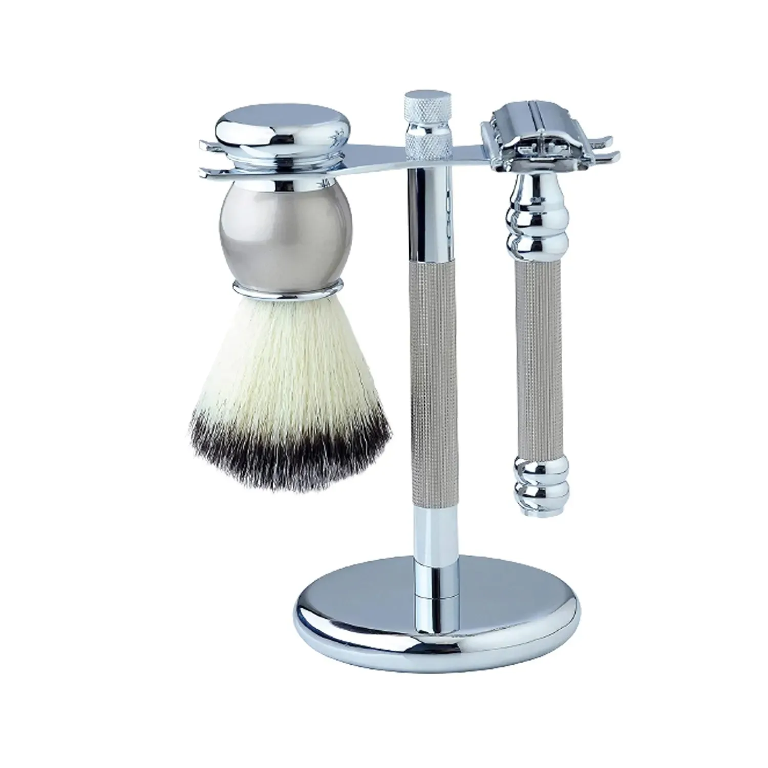 Best Precious NaturalbShaving Razors Stand Kit Set Razor Brush Handle Cut Throat Razor Brush Set