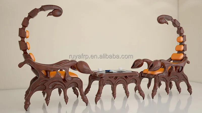 A Scorpion Armchair Carved From Fiberglass Wood Finishing Unusual Modern Leather Armchairs Bedroom Furniture Club Luxury Chair