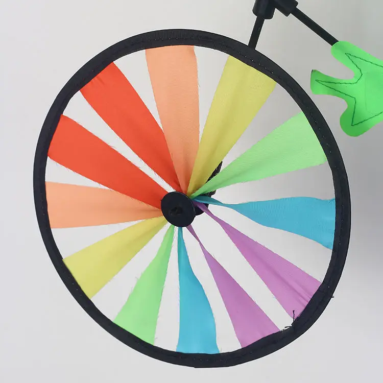 Детские лягушки для велосипеда, игрушка для сада, ветряная мельница, радужная форма колес, ветряные мельницы в форме животных