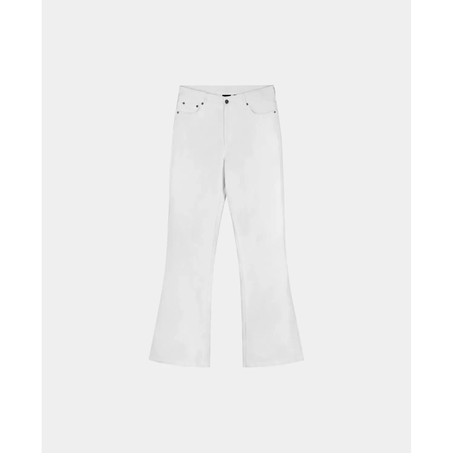 White Flare Fit Fashion Cheap Price Denim Jeans For Men Zipper Fly Cotton Flared Comfortable Pants