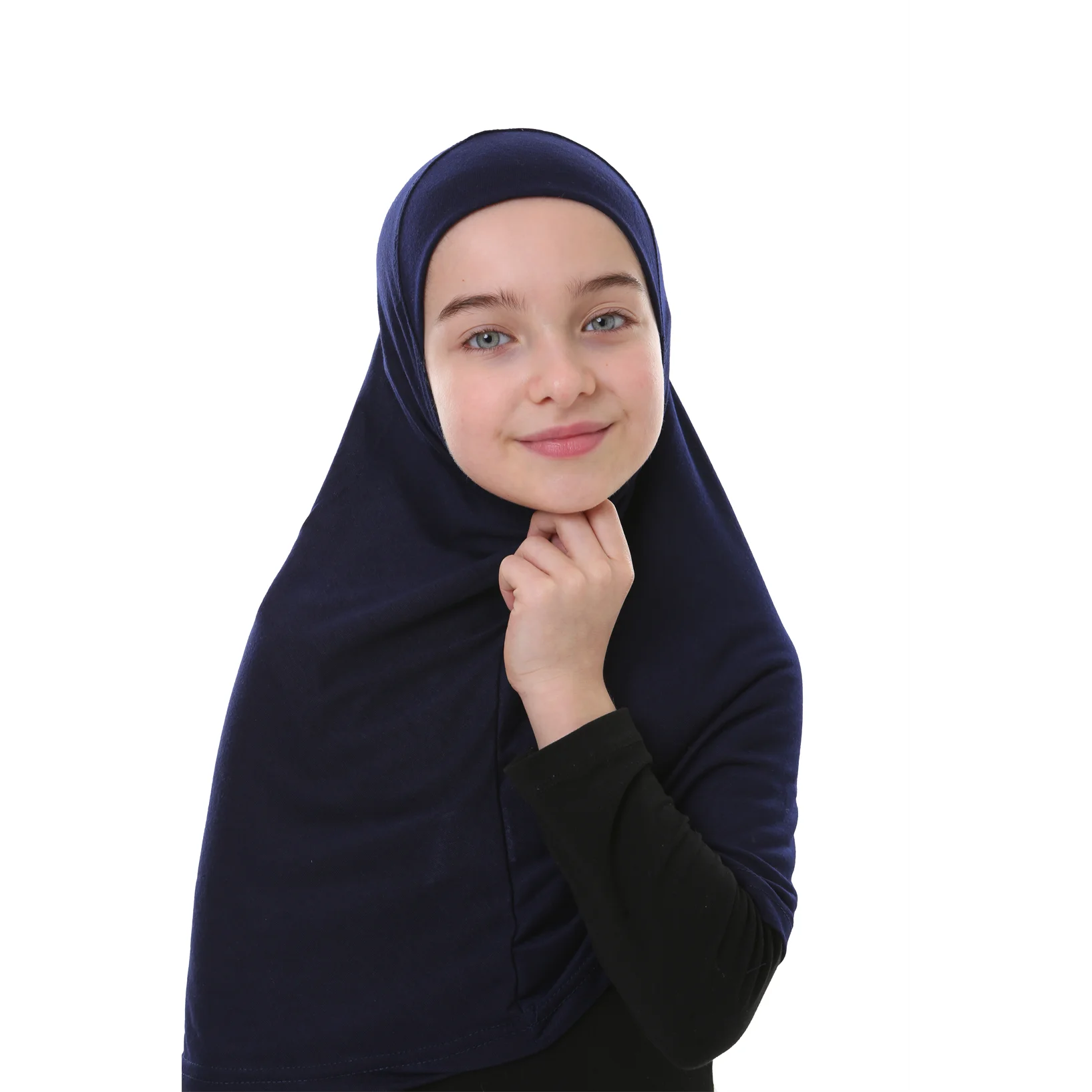 Jersey Hijab Wholesale Muslim Kids Girls Arab Instant Cotton Jersey Bamboo Hijab Islamic Headscarf