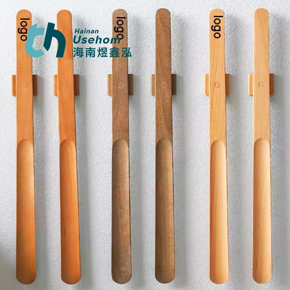 High Quality Wholesale Wood Shoehorn Long Handle Shoe Horn For Seniors Women Men Kids