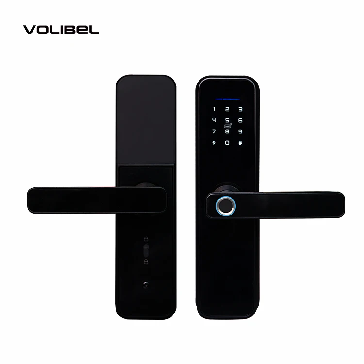Factory Direct Safety Fingerprint Locks Screen Electronic Finger Touch Handle Home Locker Apartment Ttlock Tuya Smart Door Lock