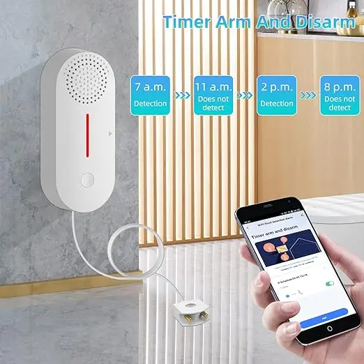 Conventional  Water Leak Detection Flood Sensor Alarm manufacture wifi smoke detector