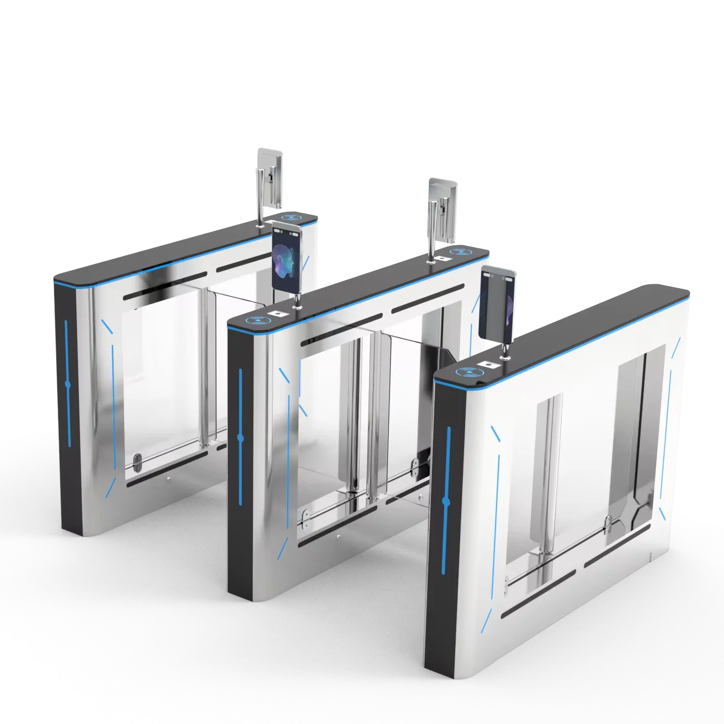 Entrance control Automatic swinging revolving door with servo motor Access control system Speed door barrier