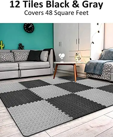 Hot sale Exercise 60 X 60 cm Gym Flooring Mat, Interlocking Puzzle EVA Floor Tiles, Non slip Rubber Cushion