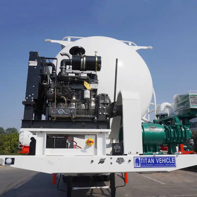 TITAN 2024 3 Axles 40 CBM Bulk Cement Trailer V Shaped Cement Tanker For Sale Near me