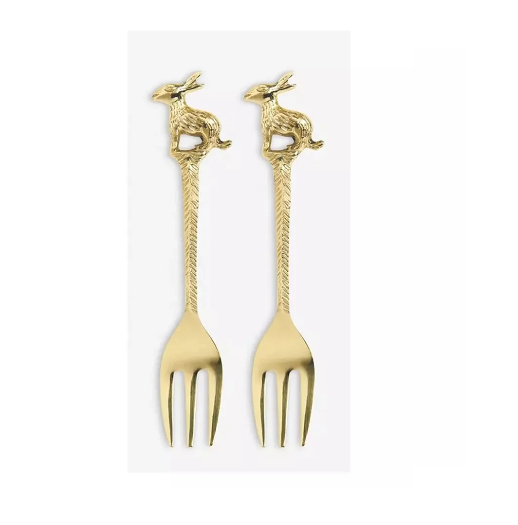 Gold Plated Metal Cutlery Set New Metal Flatware Set of 4 New Metal Flatware In Wholesale Price New Spoon And Fork